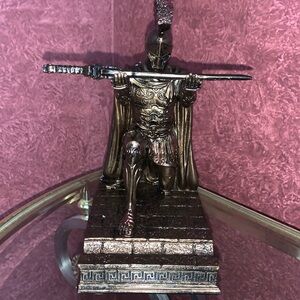 Knight Pen or Cell Phone Holder Letter Opener With Bronze Like Finish